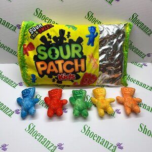 Sour Patch Kids Package Pillow Set 5 Mini Pillow Plush Zipper Pocket 16.5"x10.5"